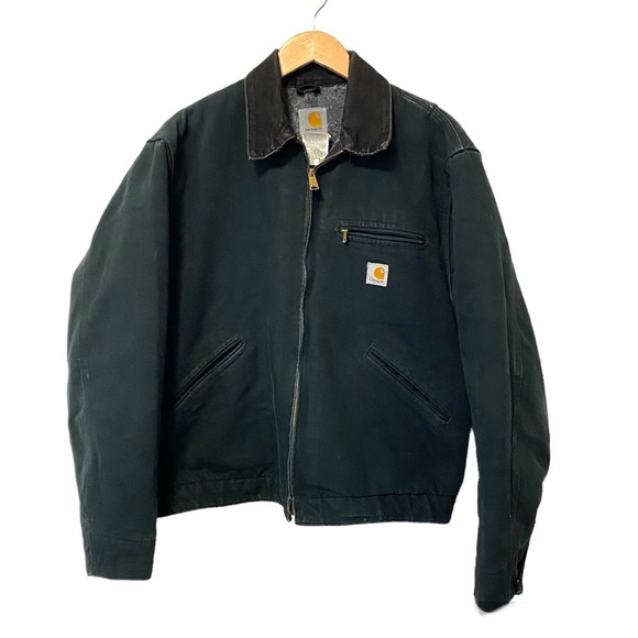 Carhartt Other - Vintage Carhartt Detroit Jacket Blanket Lined Forrest Green USA Mens 42R M / L